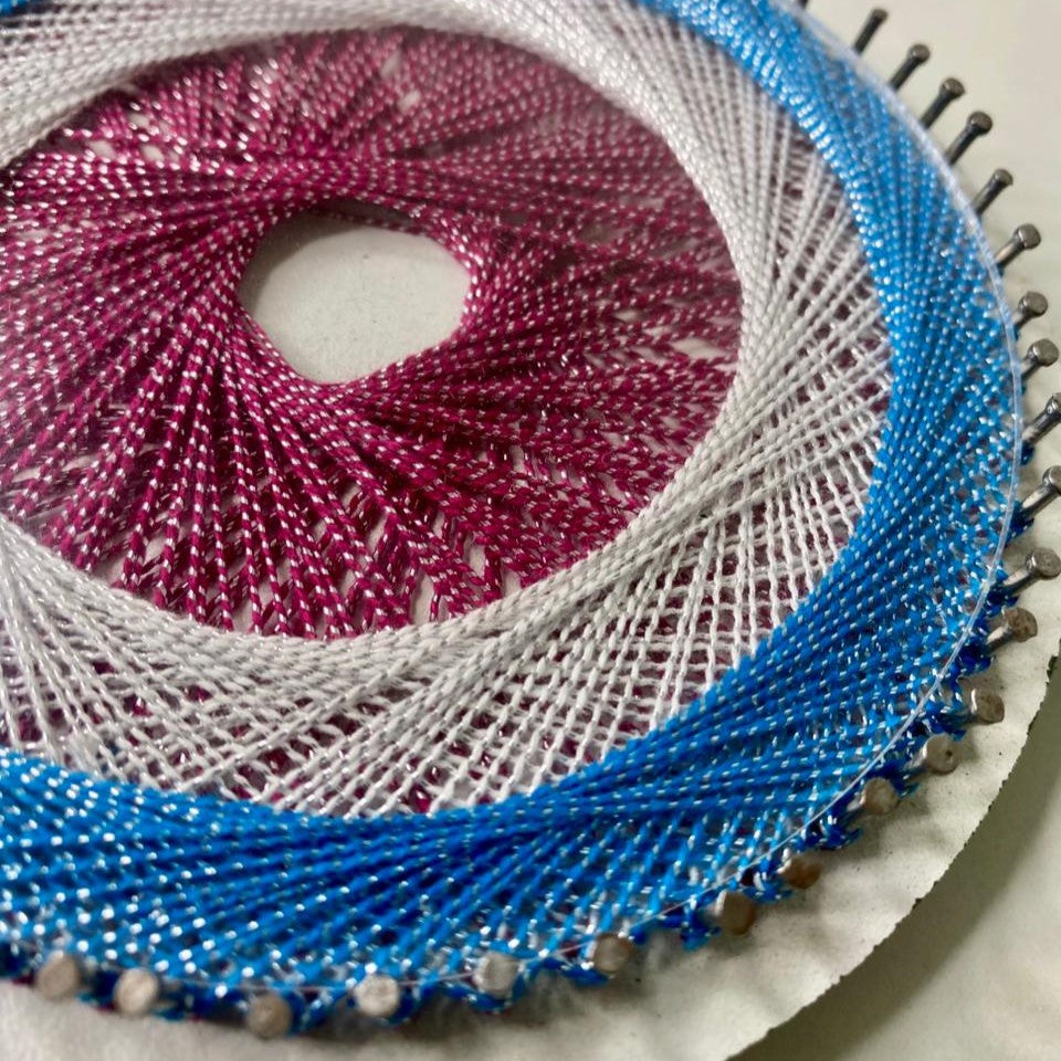 Mini Abstract String Art – 5 Inch | Handmade Multicolor Decor