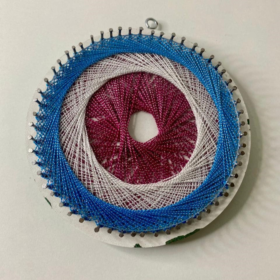 Mini Abstract String Art – 5 Inch | Handmade Multicolor Decor