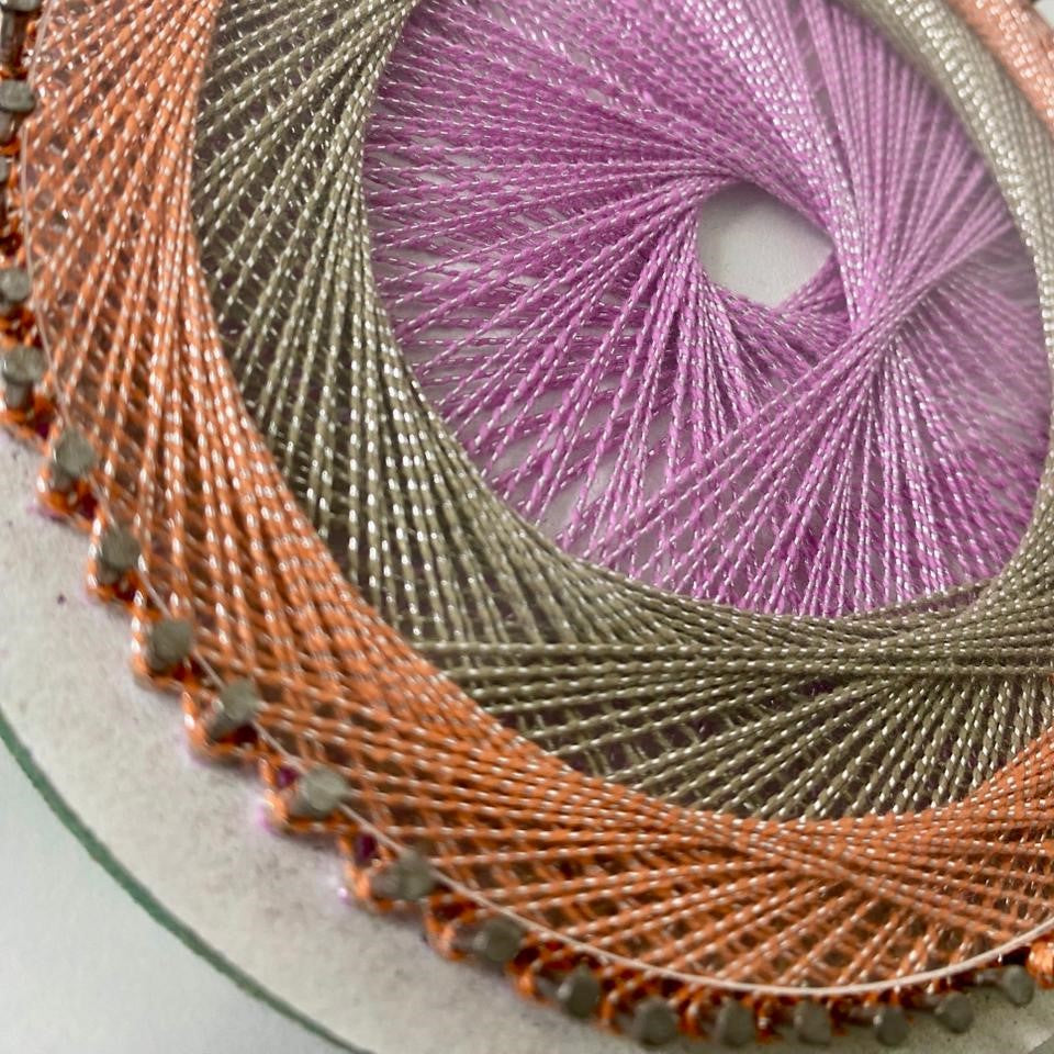 Mini Abstract String Art – 5 Inch | Handmade Multicolor Decor