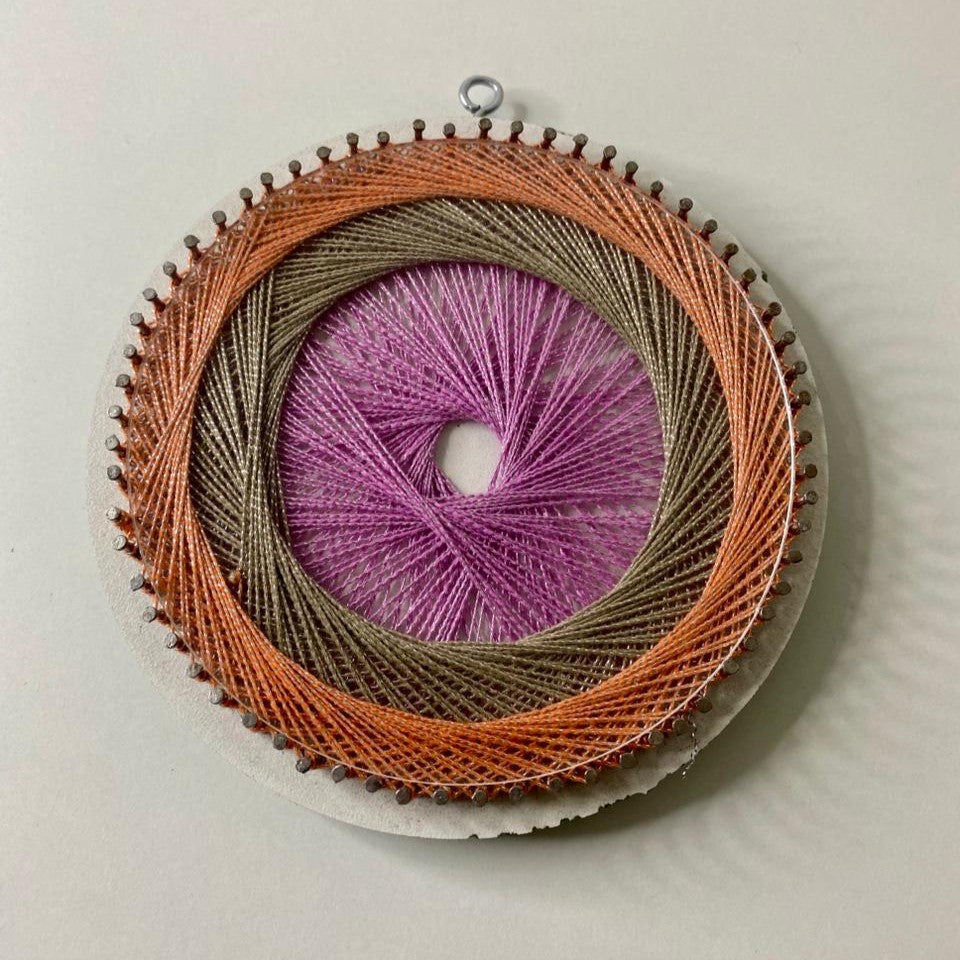 Mini Abstract String Art – 5 Inch | Handmade Multicolor Decor