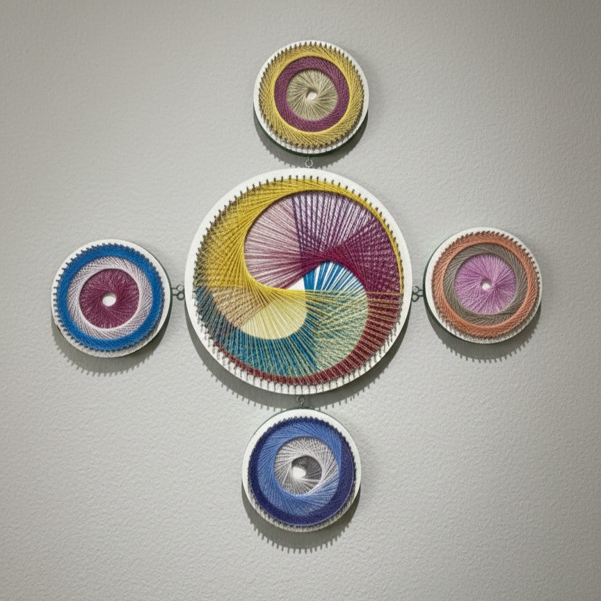 Curated Abstract String Art Decor Set | Set of 5 Handmade Pieces