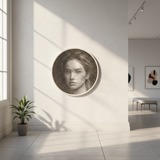 Personalized Thread Art Portrait (24 Inch) | Handmade Black & White Art